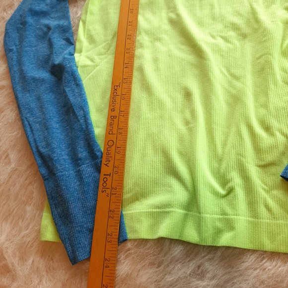 Climawear Seamless blue/yallow long sleeve top Size: S/M - Picture 5 of 6